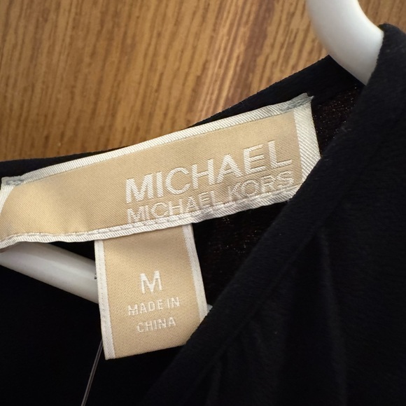 NWT Michael Kors Black Midi Dress with Handkerchief Hem - Picture 5 of 8